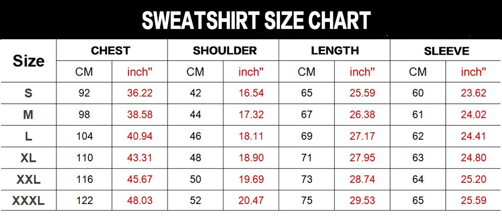 Sweatshirt-Size-Chart